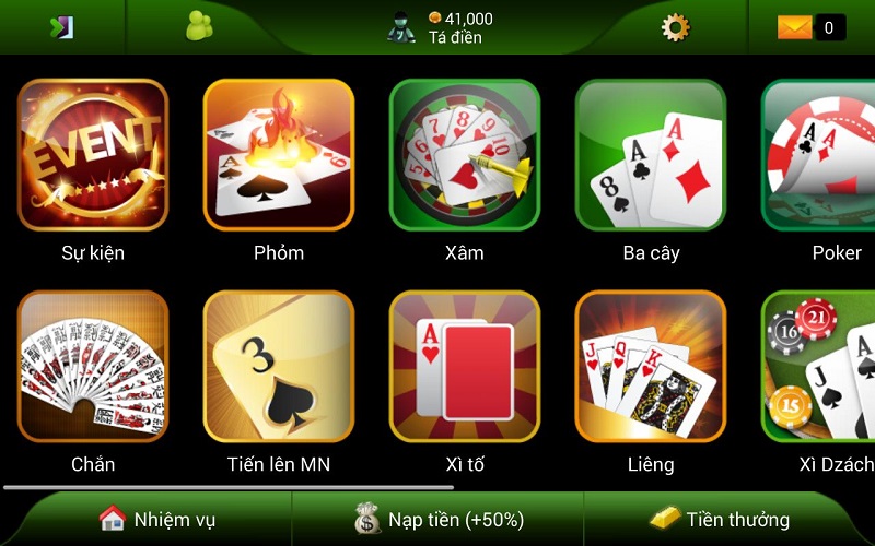 Game đánh bài đổi thưởng